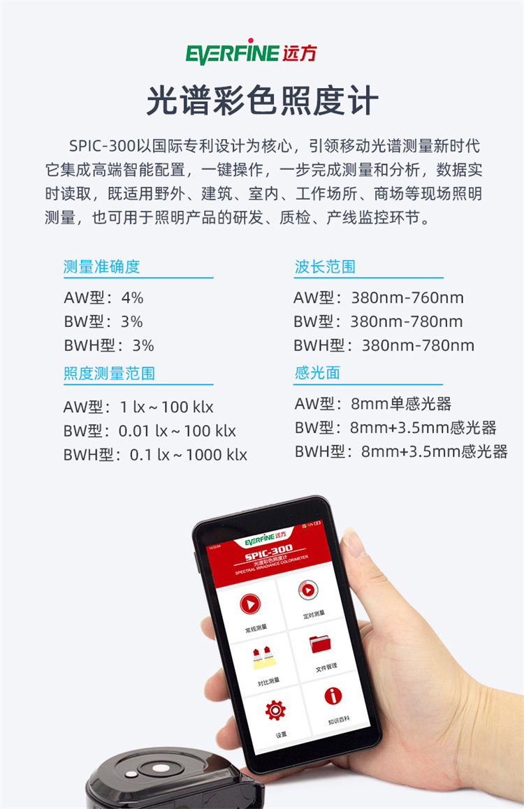 EVERFINE/Remote Portable Handheld Spectrometer SPIC-300AW Big Brand Reliable and Trustworthy