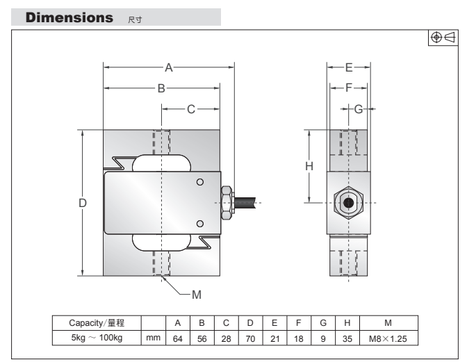 BAB-20kg BAB-50kg Sensor Proportioning Scale Transfer Force BAB Weighing Sensor