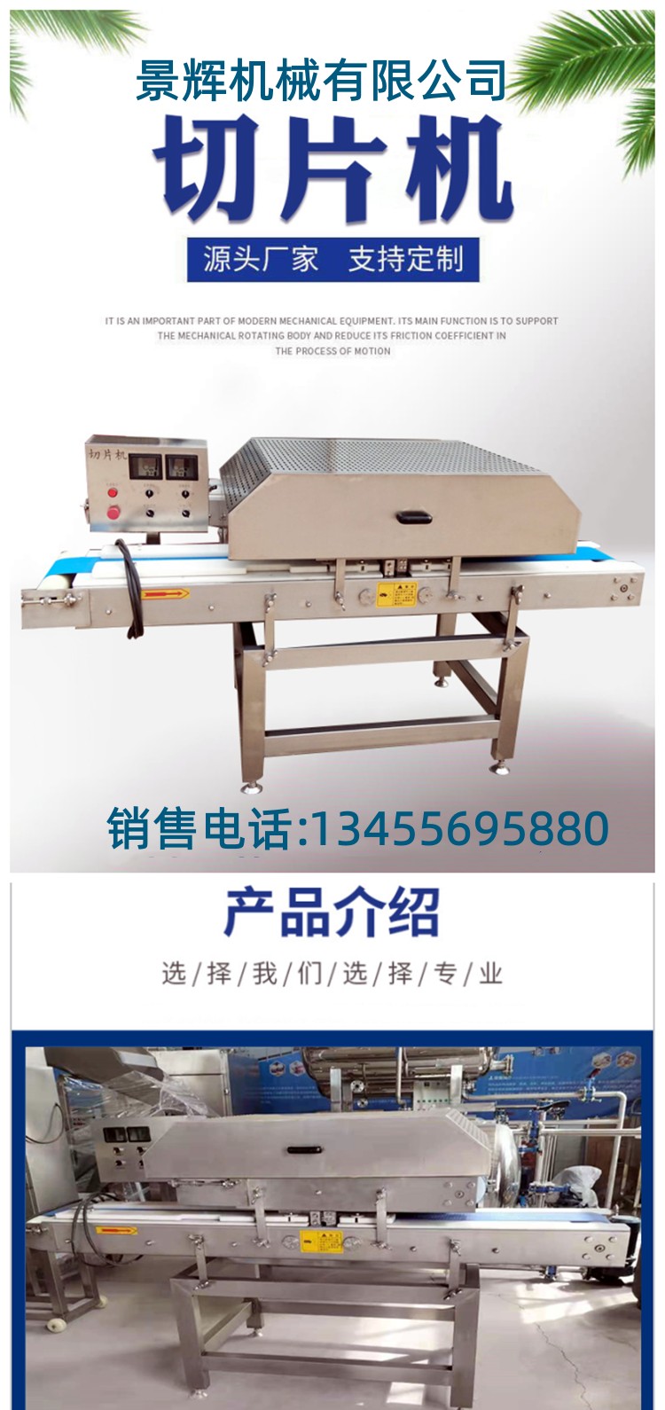 Continuous fresh meat slicing and slicing machine, chicken breast slicing machine, multifunctional meat cutting machine, Jinghui brand