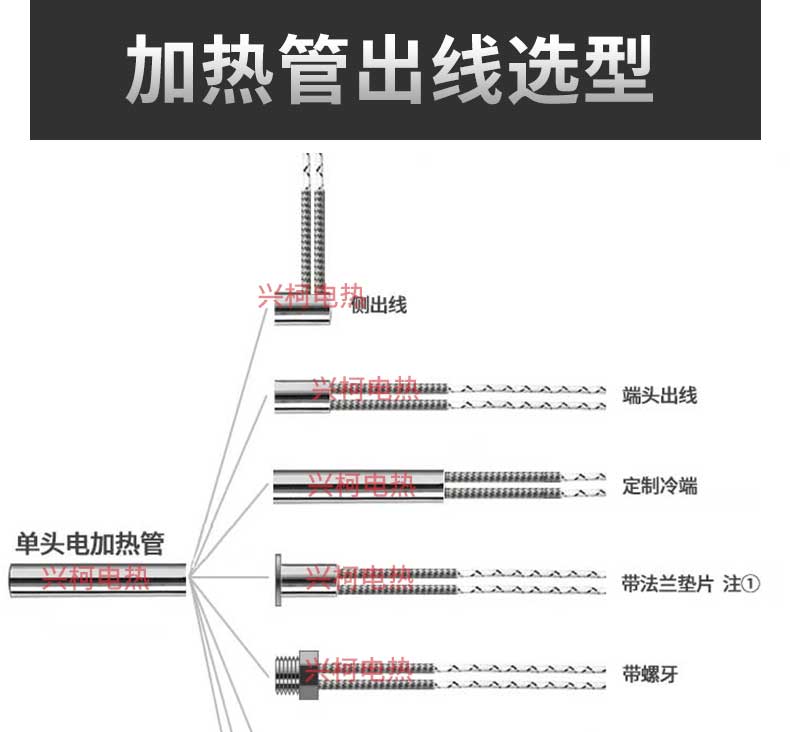 Industrial heating pipe manufacturer Xingke Electric Heating Batch Sales 316 stainless steel 300w precision electric heating rod with thermocouple