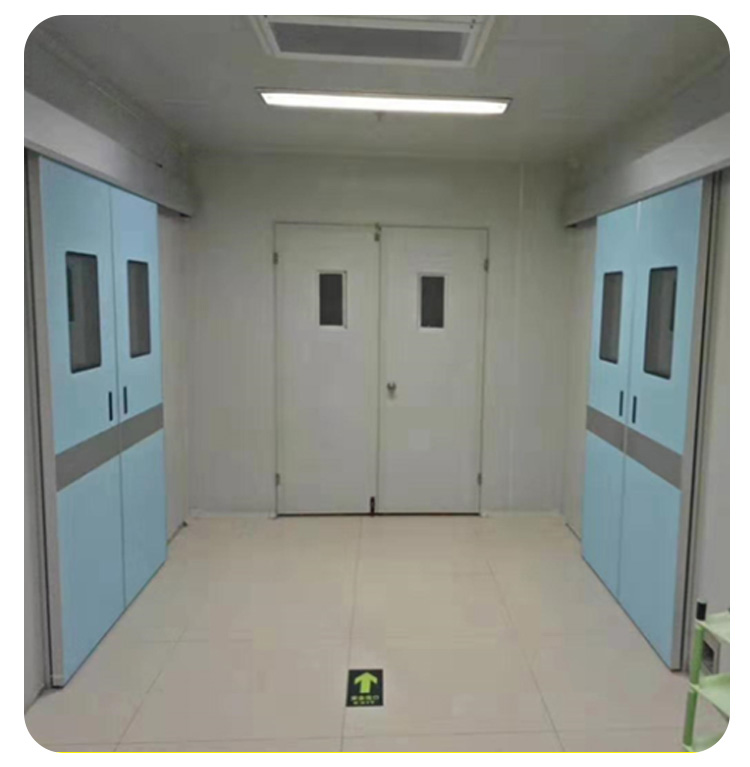 Medical airtight doors, flat opening automatic doors, hospital operating rooms, foot operated electric doors, foot sensing operating room doors