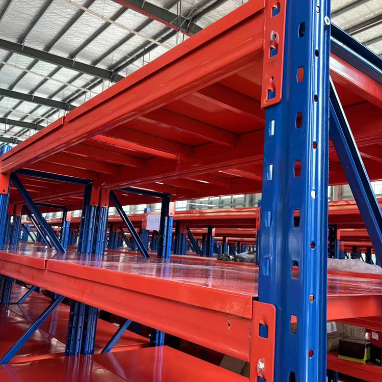 Customized steel detachable logistics industrial factory warehouse shelves, heavy-duty laminated shelves