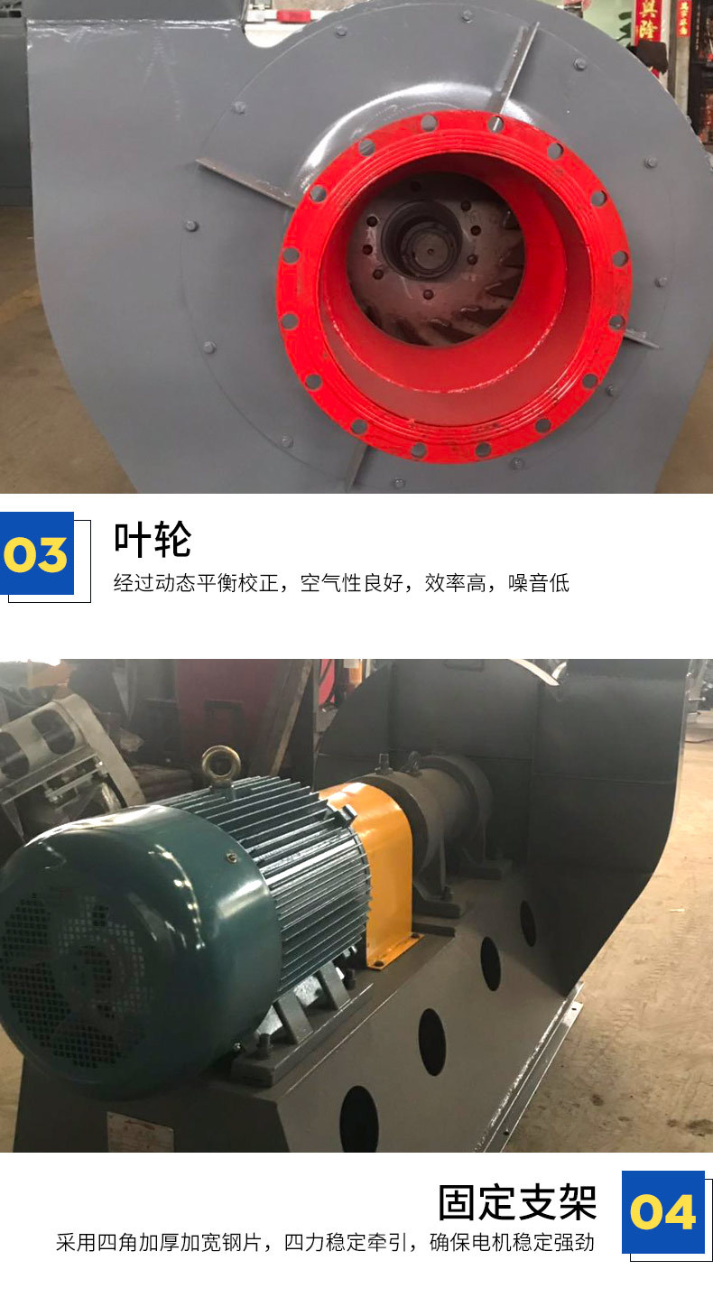 90kwbq hot gas pressurized booster fan manufacturer 45kw grain drying tower hot air stove combustion supporting induced draft fan