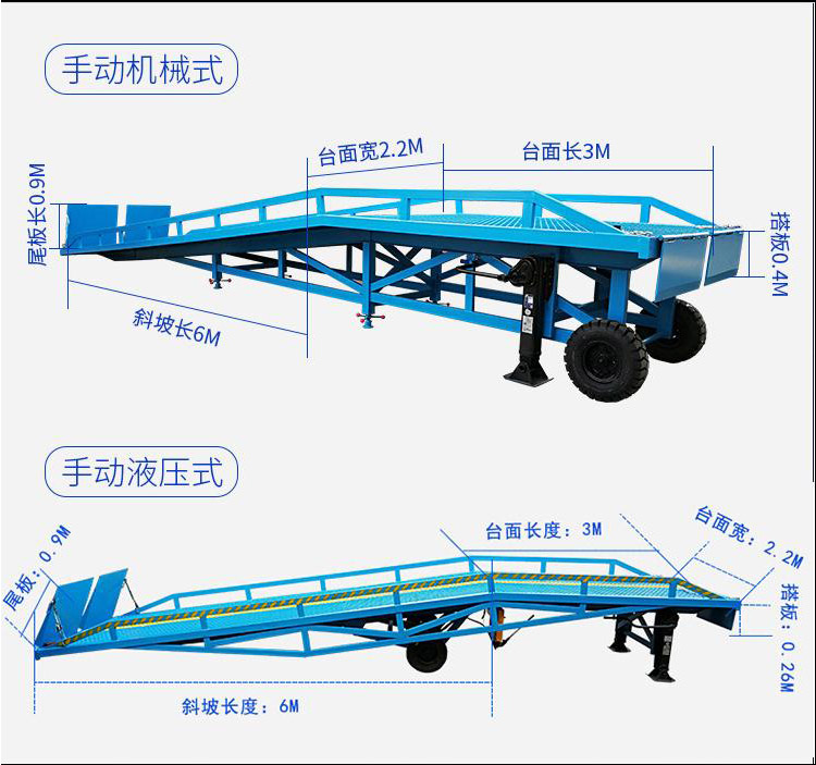 Yingda flip board climbing vehicle mobile unloading and loading bridge container loading and unloading platform