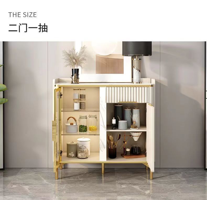 Italian style light luxury rock board dining cabinet manufacturer living room tea cabinet apartment hotel model room storage cabinet furniture wholesale