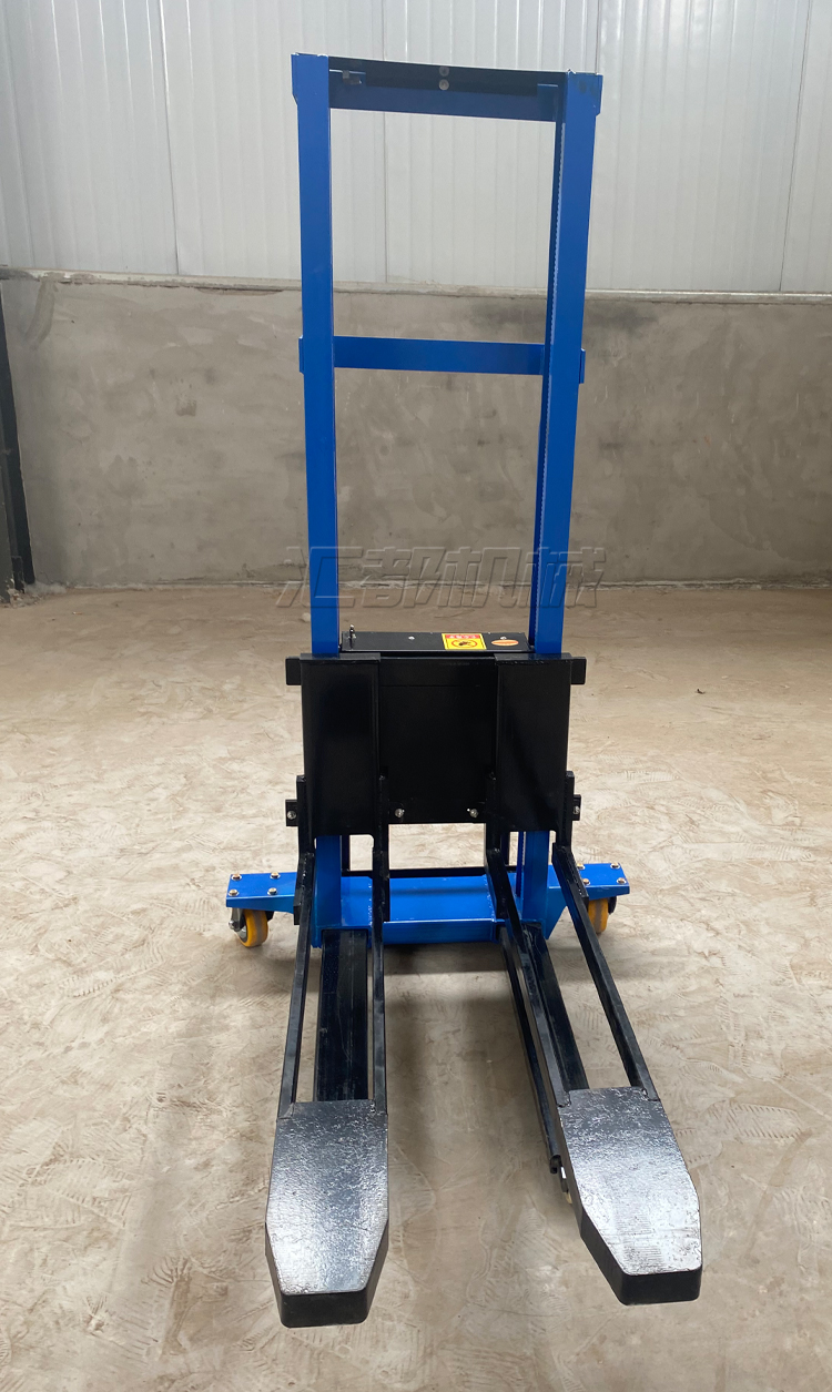 Electric forklift with automatic lifting, hydraulic handling, lifting, stacking, small, 1-ton portable loading and unloading equipment