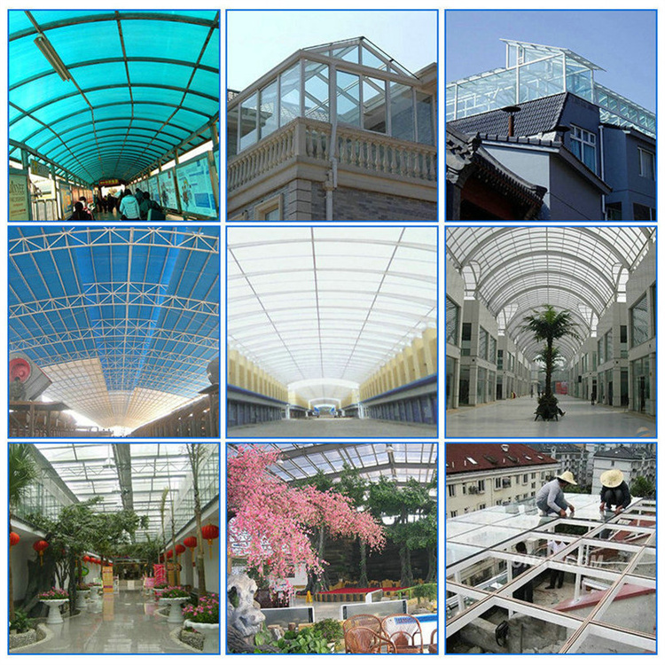 PC Transparent Tile Factory Project Color Steel Tile Outdoor Ceiling Car Shed Wave Tile