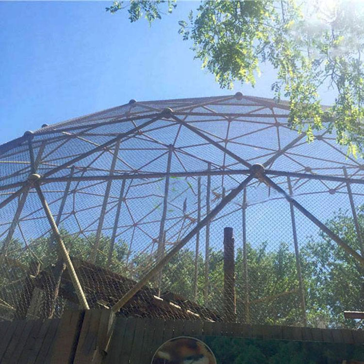 Hengding Customized Stainless Steel Woven Rope Net for Zoo Construction: Bainiaoyuan Sky Screen Net, Bird Whispering Forest Net