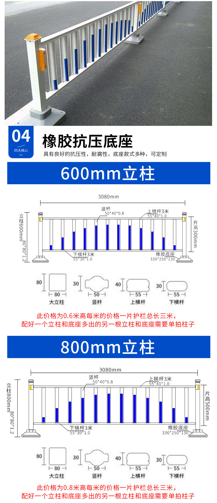 Manufacturer of Qihua City Highway Protection Fence, Municipal Fence, Traffic Road Fence, Sidewalk Isolation Fence