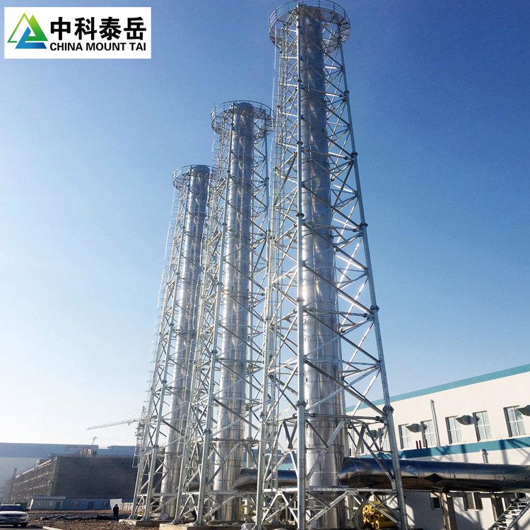 Industrial equipment and air duct exhaust emissions from Zhongke Taiyue Chemical, Incineration, and Double layer Stainless Steel Chimney Plant