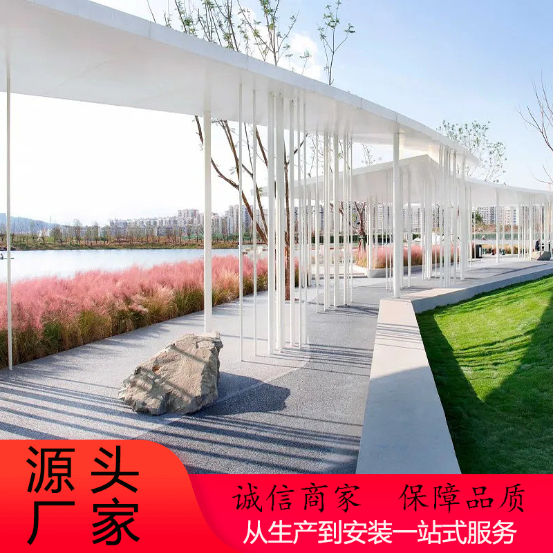 Hangtong stainless steel sculpture, steel structure, weather resistant steel corridor, outdoor courtyard, scenic area, abstract metal sculpture