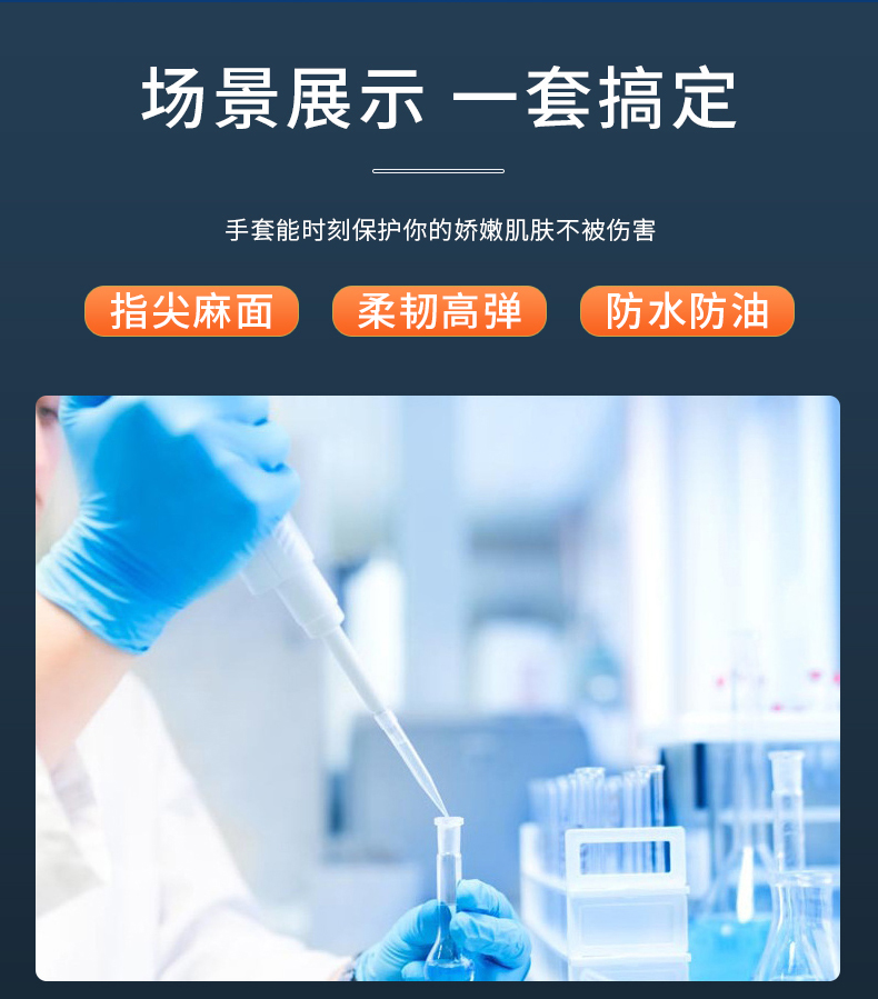 Shi Ruikang Genuine Disposable Latex Inspection Gloves N920 Shidong Powder Free Nitrile Gloves Dental Food Thickening