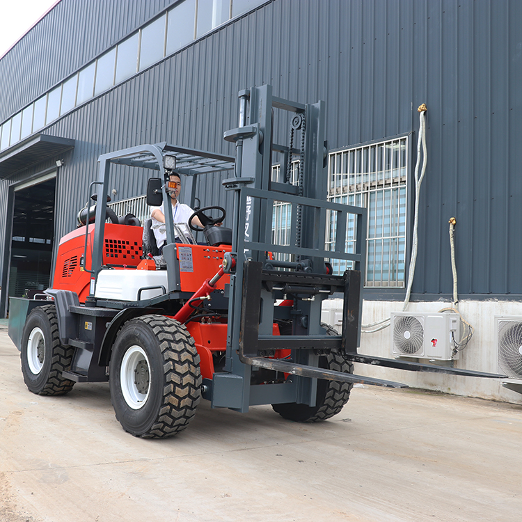 Integrated four-wheel drive off-road forklift Four wheel lifting diesel forklift Hydraulic diesel off-road forklift