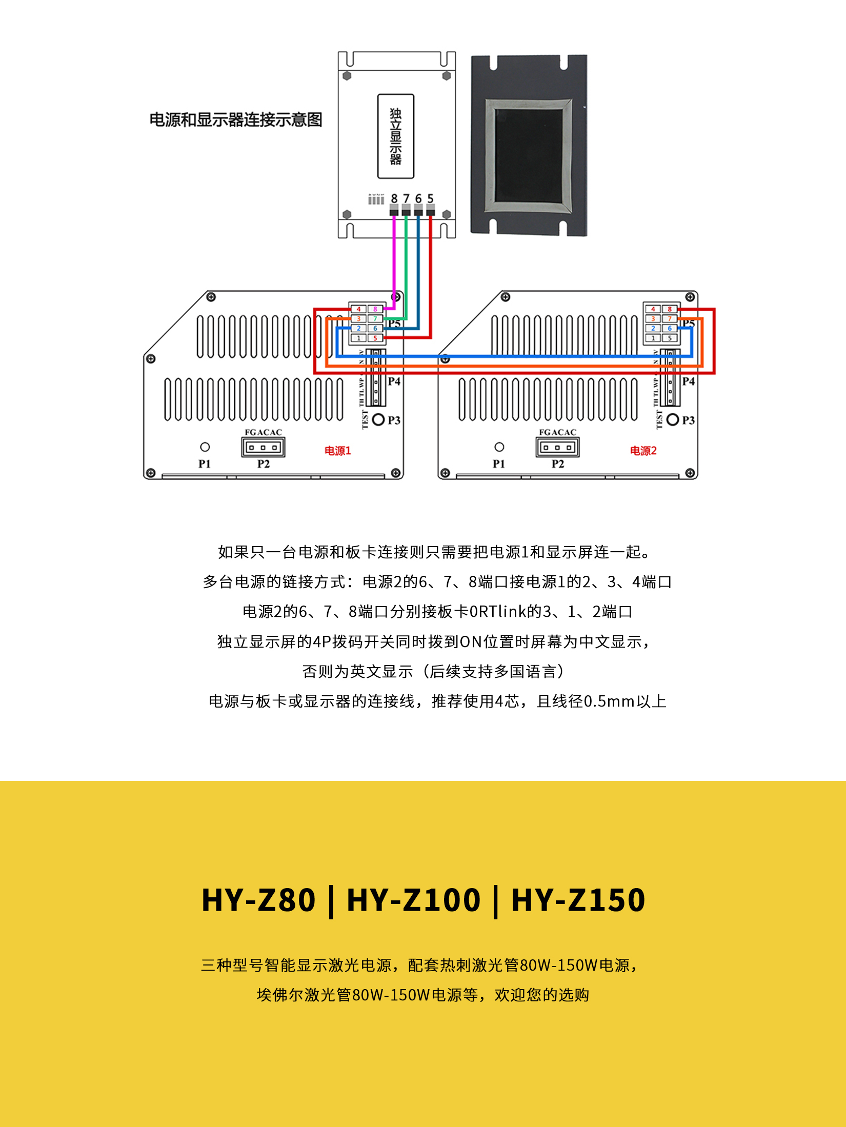 Radium Source (formerly Hongyuan Power Supply) HY-Z100 CO2 laser power supply manufacturer dedicated to cutting/engraving machines