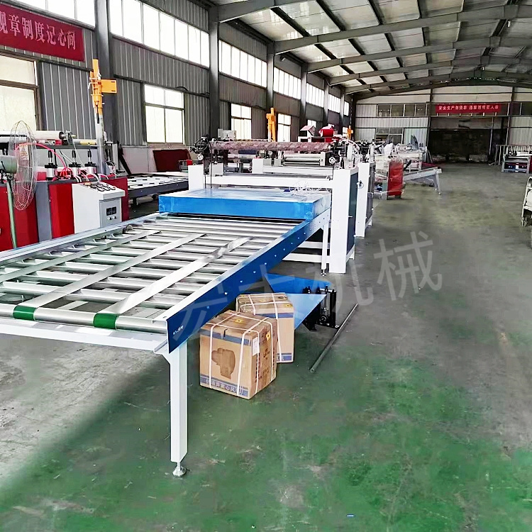 Fish belly white rock pattern board, wood grain paper flat pasting machine, wood veneer cold and hot adhesive film pasting machine, door-to-door installation guidance