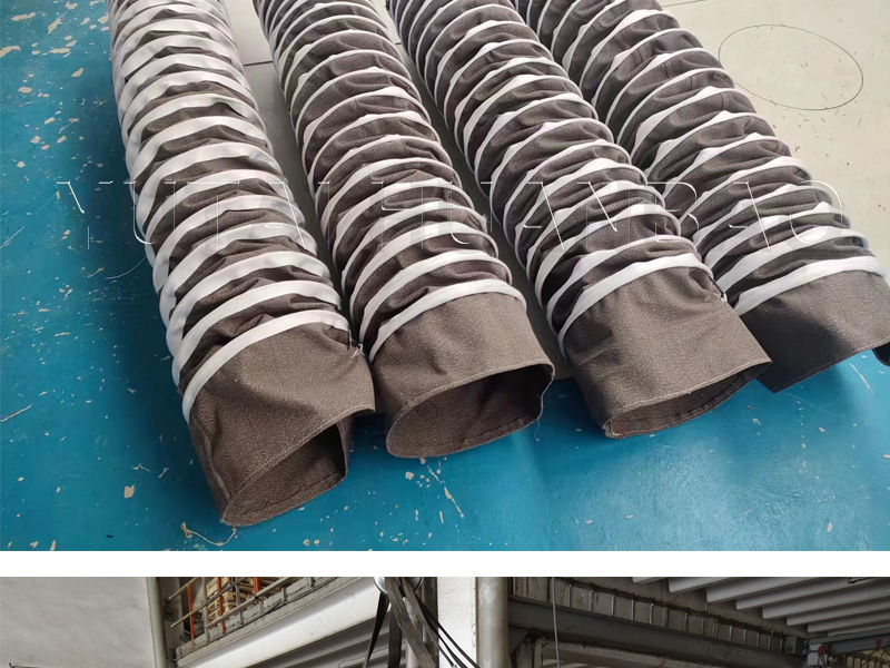 Bulk machine cement telescopic bag, wear-resistant and rainproof slide pipe, suitable for loading cement, lime and gravel powder on trains