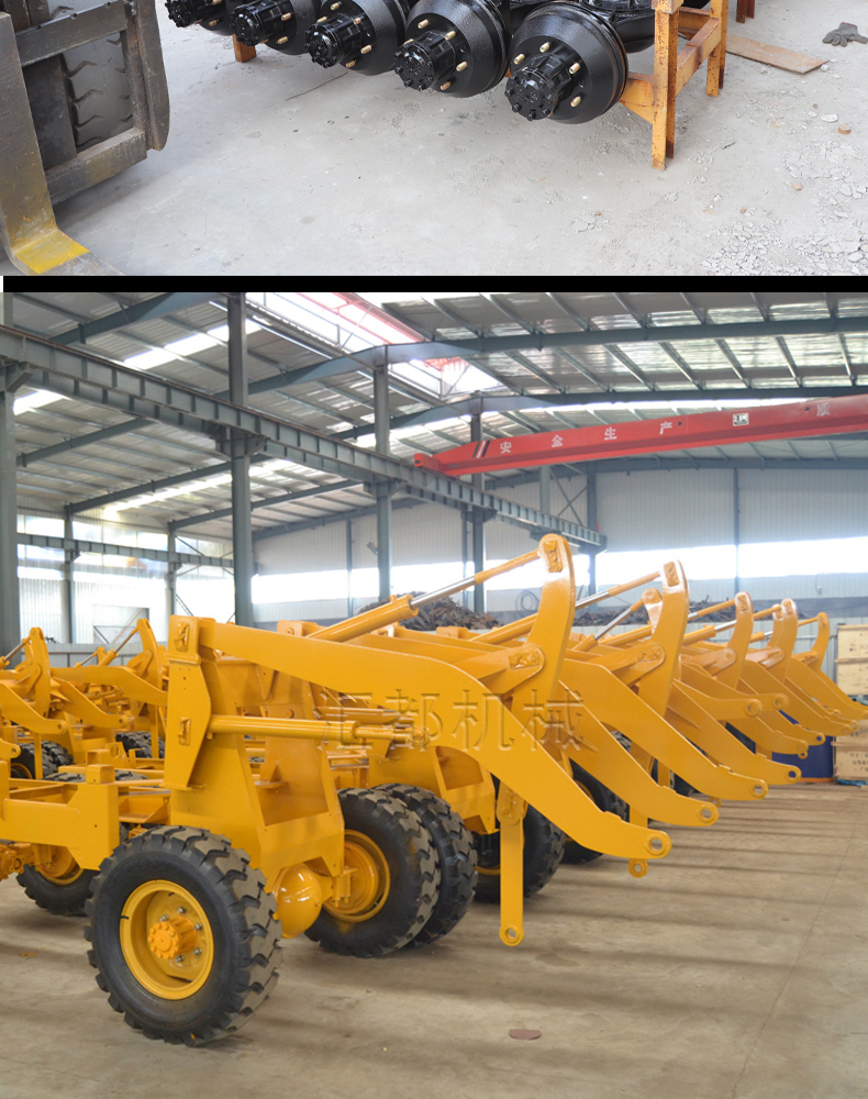 Fully automatic small multifunctional diesel forklift 910 agricultural hydraulic four-wheel drive loader 930 for construction site breeding farms