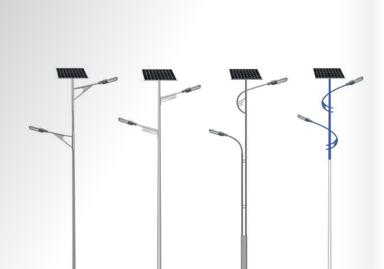 Solar LED wind power dual head outdoor A-shaped conch single and double arm customized conch arm street lamp