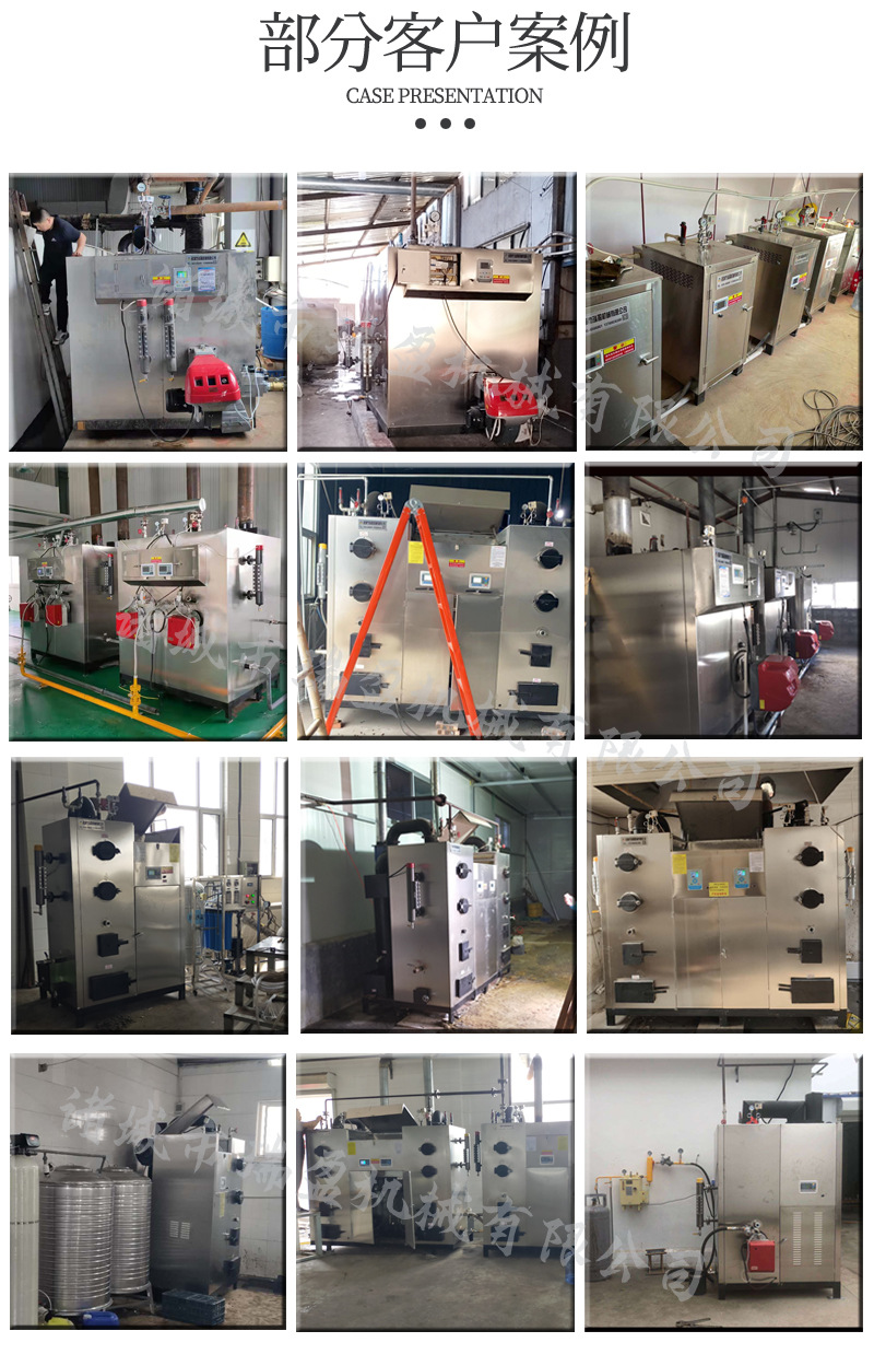 Commercial fully premixed natural gas steam generator, bio oil particle boiler, electric heating gas hot water boiler