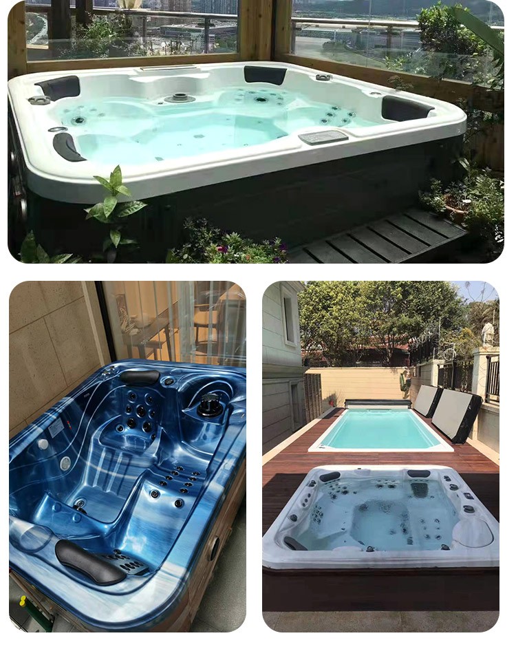 Household large bathtub intelligent heating, constant temperature surfing, massage, acrylic independent soaking pool, adult large bathtub