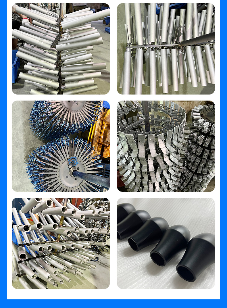 Aluminum alloy anodizing treatment, surface coloring, natural color sandblasting and oxidation processing, item Nan Hardware