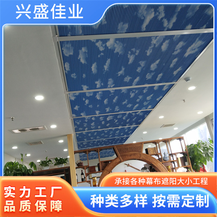 阳光房天棚帘 户外露天天幕长期防晒遮阳帘 长期使用故障率低