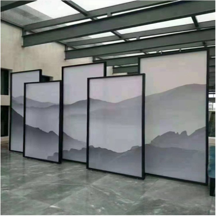 Customization of 5+5 ultra white landscape painting screen with tempered glass for landscape painting and glass art