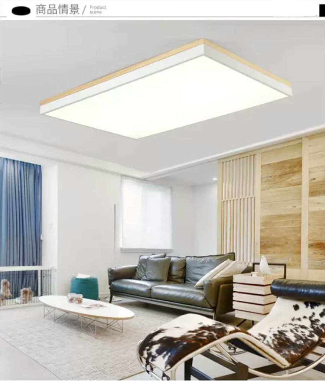 Nordic lighting fixtures, LED logs, circular bedroom ceiling lights, simple living room lighting, solid wood, Japanese style lights, intelligent control