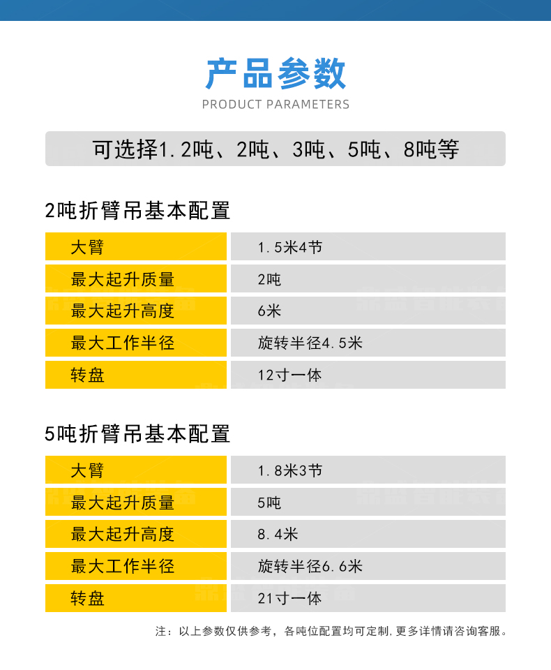 Hydraulic car mounted folding arm crane, rotary detachable folding car mounted crane, Dingsheng