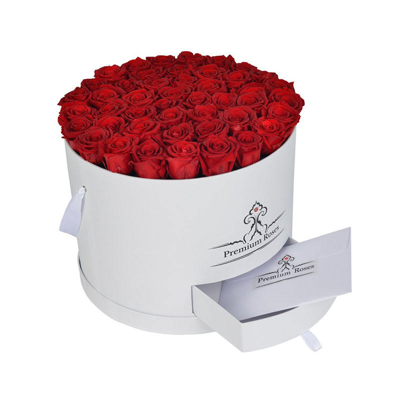 Wedding Flower Shop Bow Knot Cylinder Sky Cover Drawer Double Layer Flower Gift Box Packaging