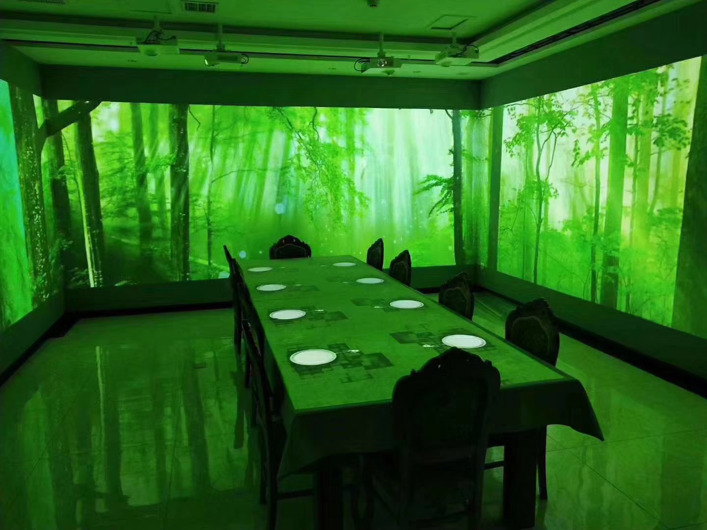 Projection integration immersive experience case Dance studio ktv song room restaurant audio, video, lighting juntai technology