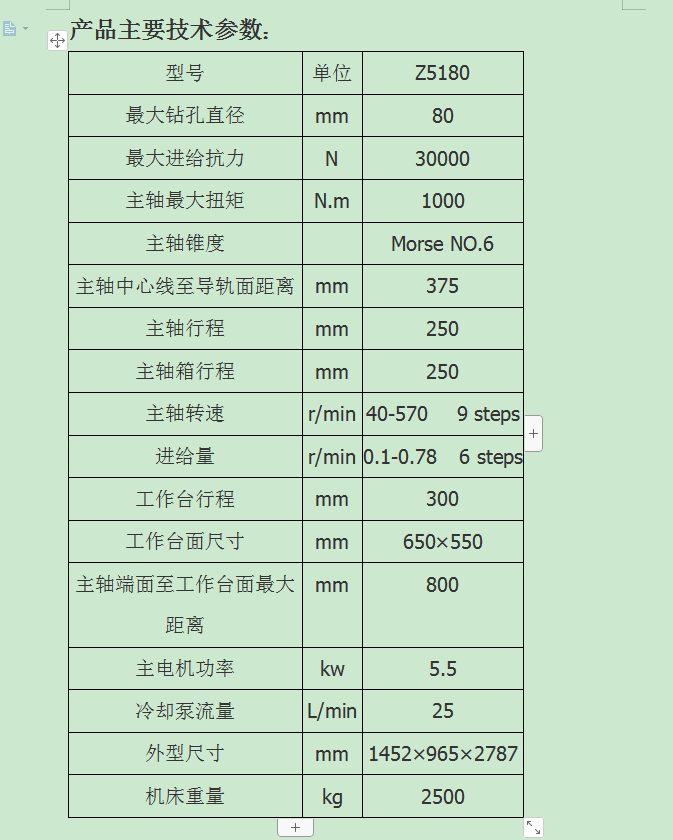 Z5180 square column vertical drilling machine, heavy-duty semi-automatic 80 vertical drill, fully automatic deep hole