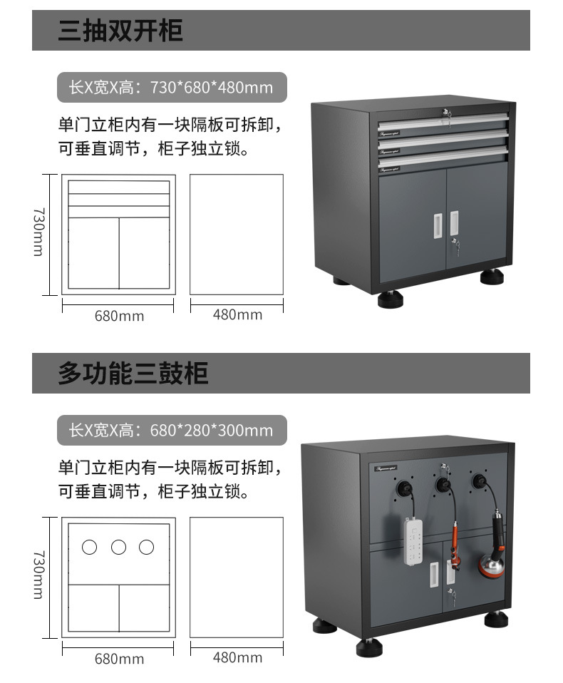 Automotive repair tool car parts cabinet combination workbench cabinet heavy maintenance operation console stainless steel workshop tool cabinet