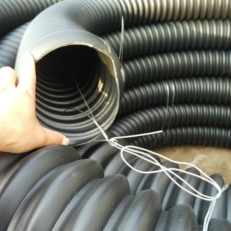 HDPE carbon corrugated pipe, ICC carbon spiral pipe, black single wall street lamp threading pipe, Xiongyun Plastic manufacturer