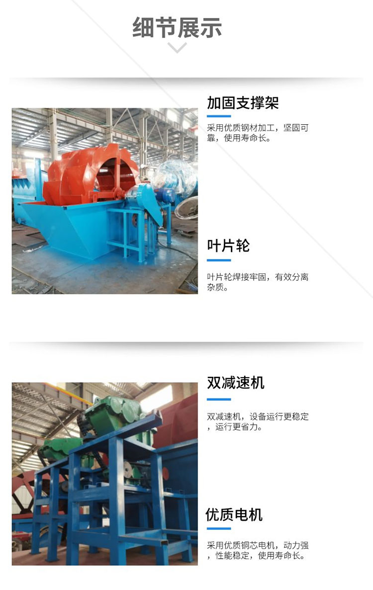 Sand and gravel yard wheel bucket sand washing machine Mining cleaning equipment Wind and fire wheel sand washing machine