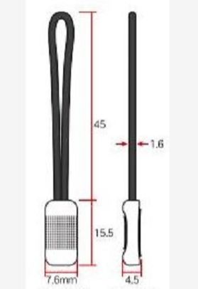 Zipper handle injection molding pull loop, climbing rope handle TPU95 degree tensile force greater than 10KG