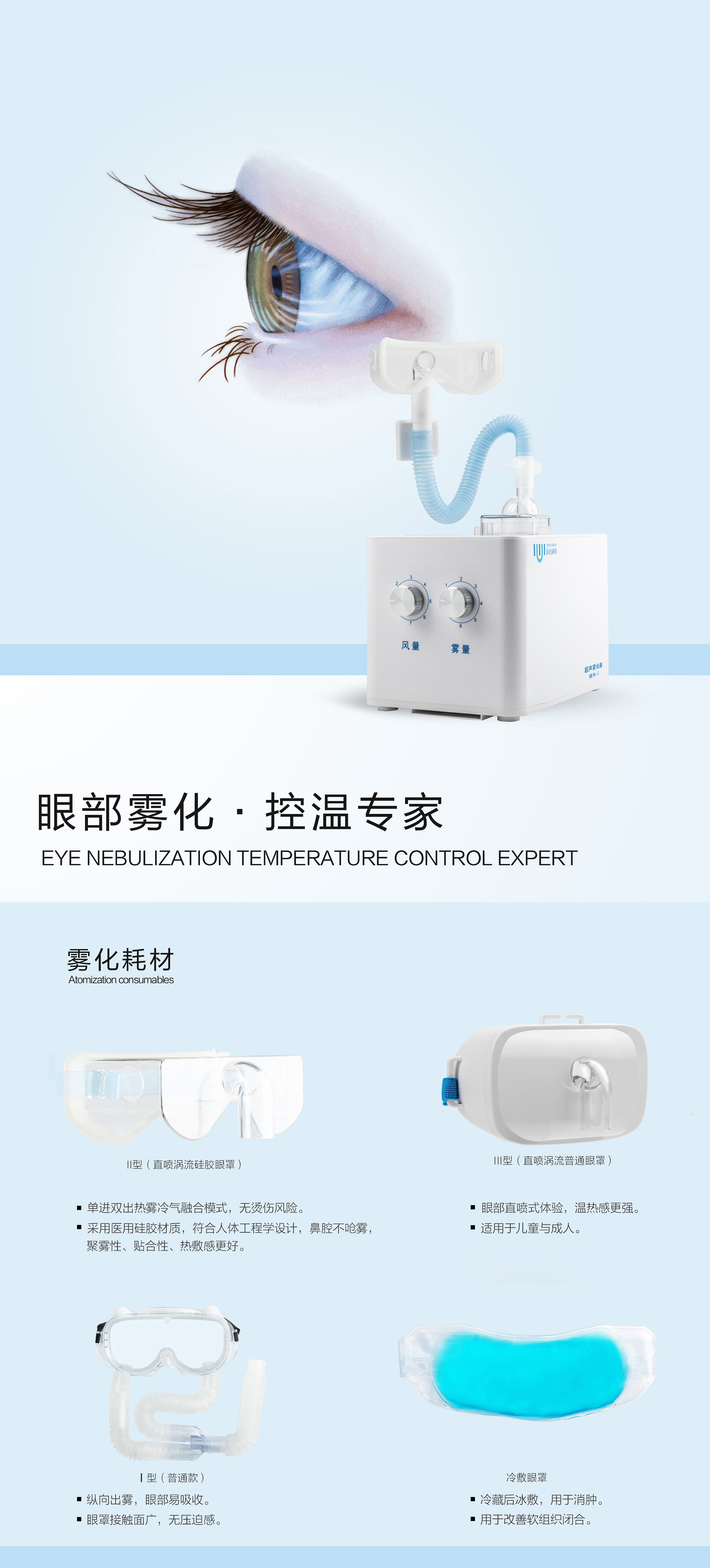 Selected ultrasonic nebulizer WH - Ⅰ dry eye nebulizer ophthalmic specialized manufacturer