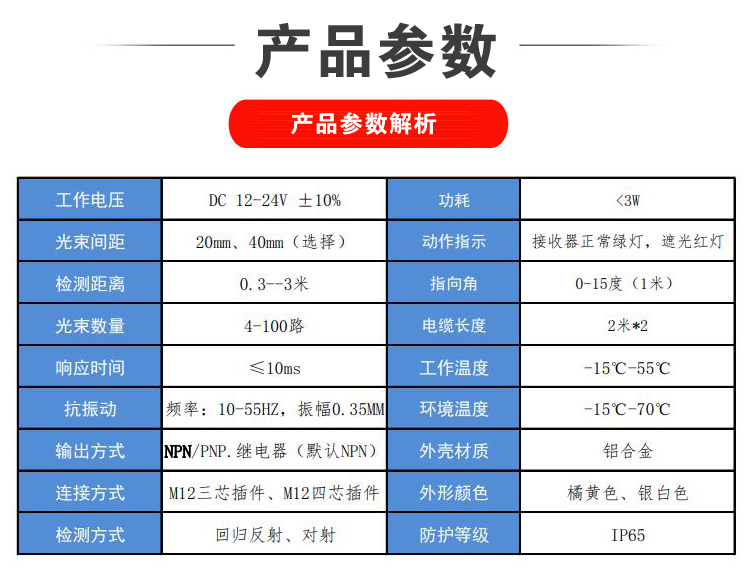 Light curtain light curtain sensor SM-1B series HNG/E infrared radiation GTD/S photoelectric protection device