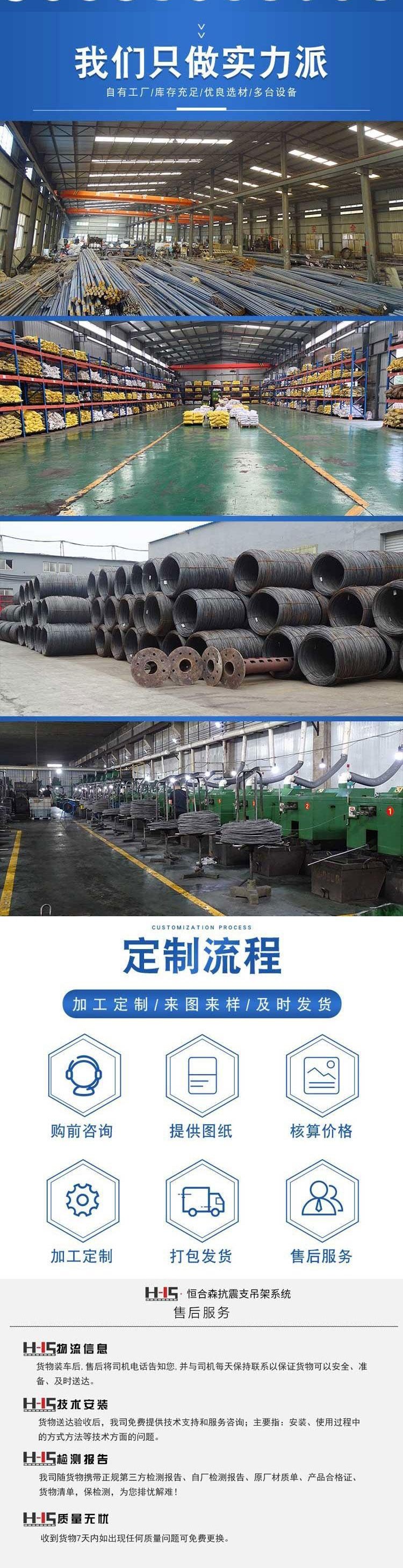 Supply of seismic supports, building fire ventilation ducts, seismic accessories, lateral and longitudinal supports and hangers