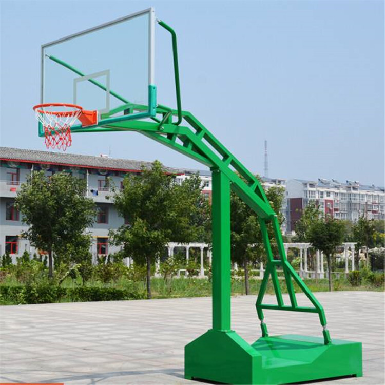 Flat box imitation hydraulic lifting mobile basketball adult and children's round tube basketball stand