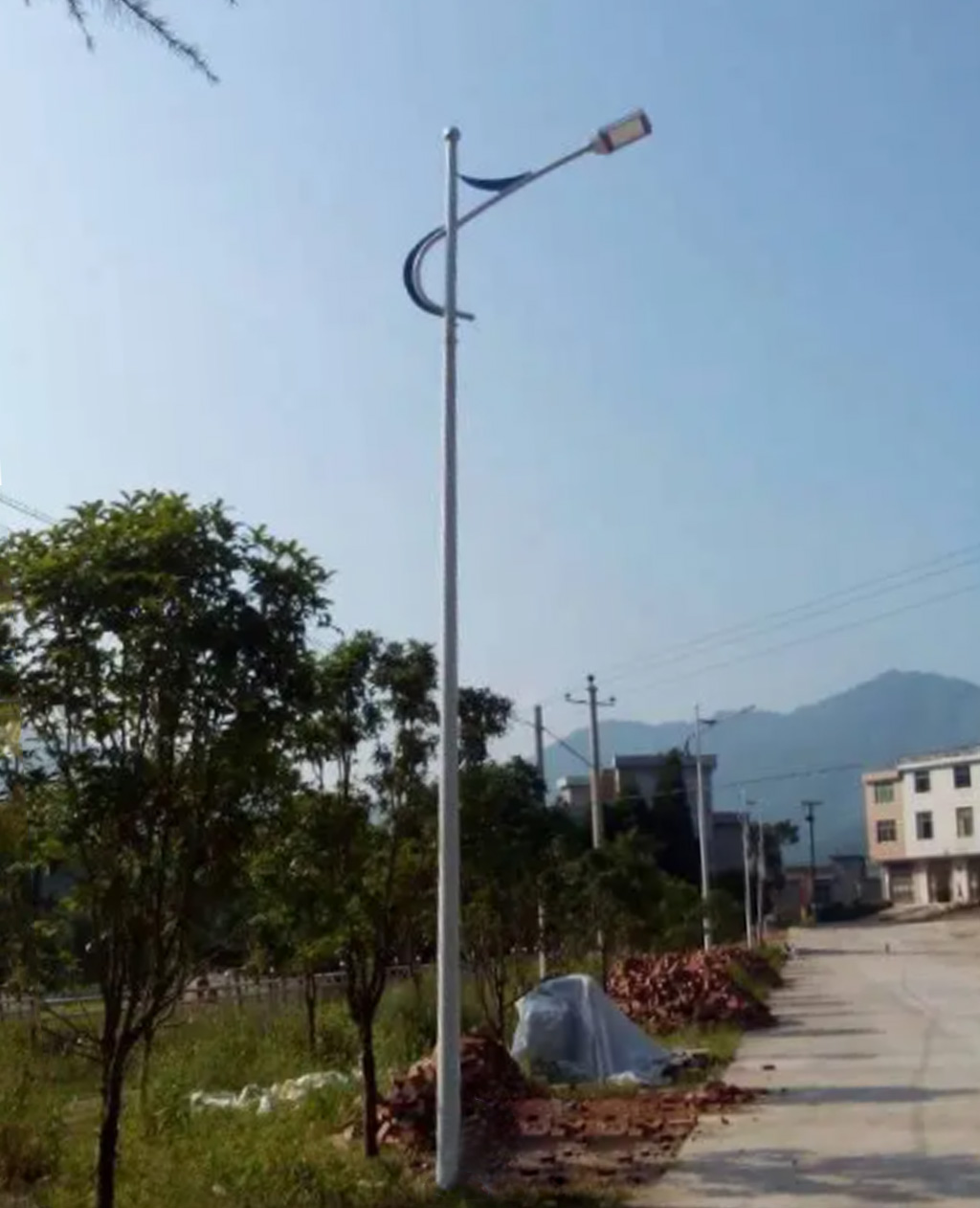 LED lamp holder, municipal electricity, road light, Q235 steel, 8 meters, single bend voltage 220V