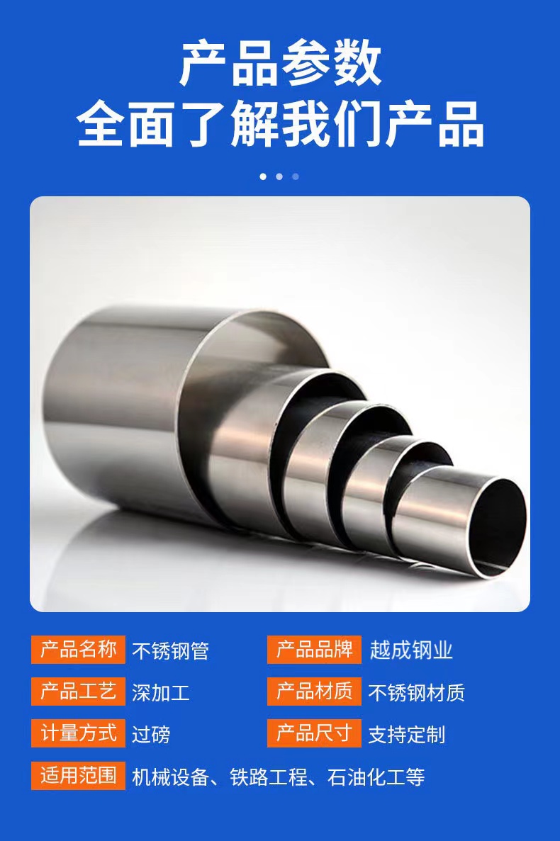 Wholesale of stainless steel pipes by manufacturers, 201 stainless steel round pipes, 304/316 national standard products, pipes can be processed and customized