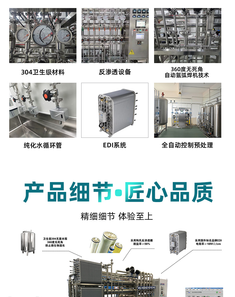 Manufacturer provides purified water system, reverse osmosis CIP cleaning system, injection water, purified water equipment