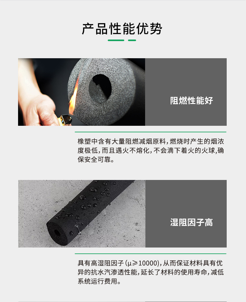 Copper pipe insulation pipe insulation rubber plastic pipe sleeve pipe insulation material rubber plastic pipe shell Utsen