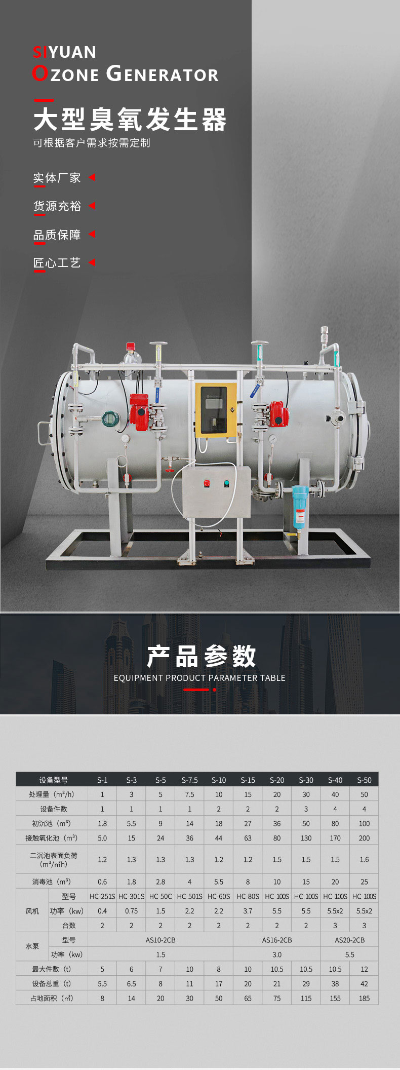 Siyuan large ozone generator ozone catalytic oxidation equipment is easy to operate and durable