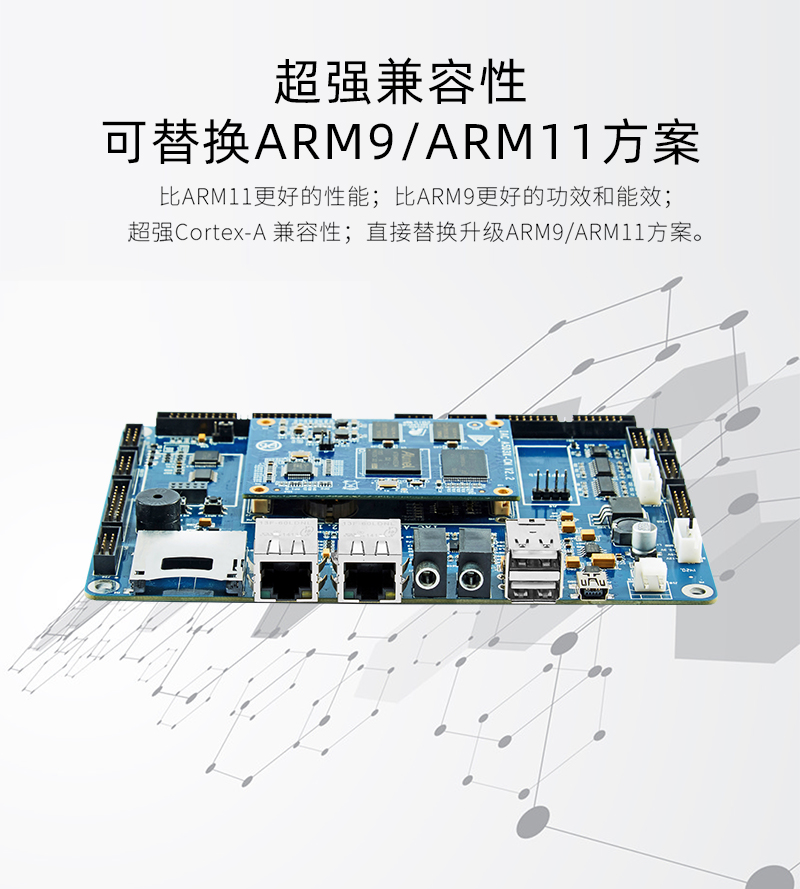 Atmel a5d3x Cortex-a5 Linux Embedded System Dual Network Port Development Board