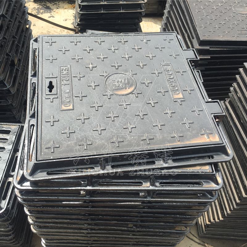 Ductile iron square manhole cover, cast iron square manhole cover, fire protection, power, sewage, heavy duty, and light duty manhole cover