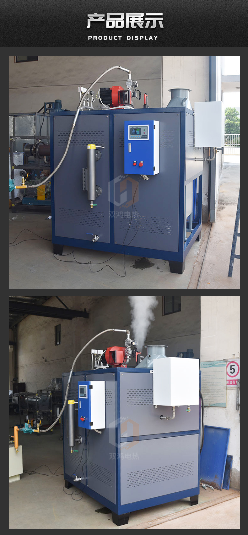 Shuanghong Electric Steam Generator Condensing Low Nitrogen Steam Boiler Automatic Operation Support Customization