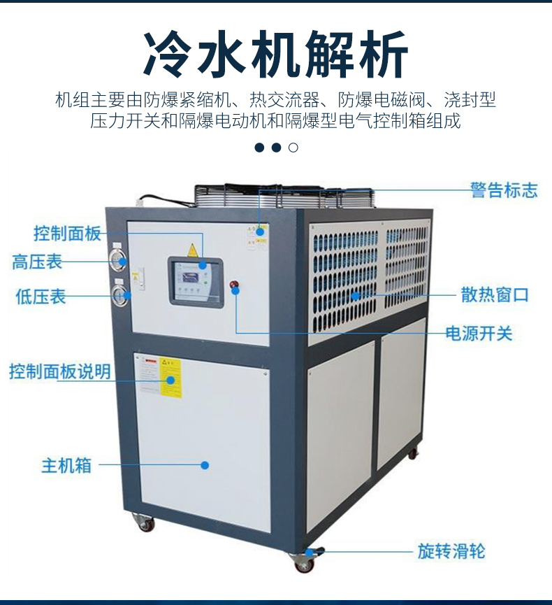 Intelligent temperature control variable frequency screw chiller industrial dual working condition air-cooled chiller Hanleng customization