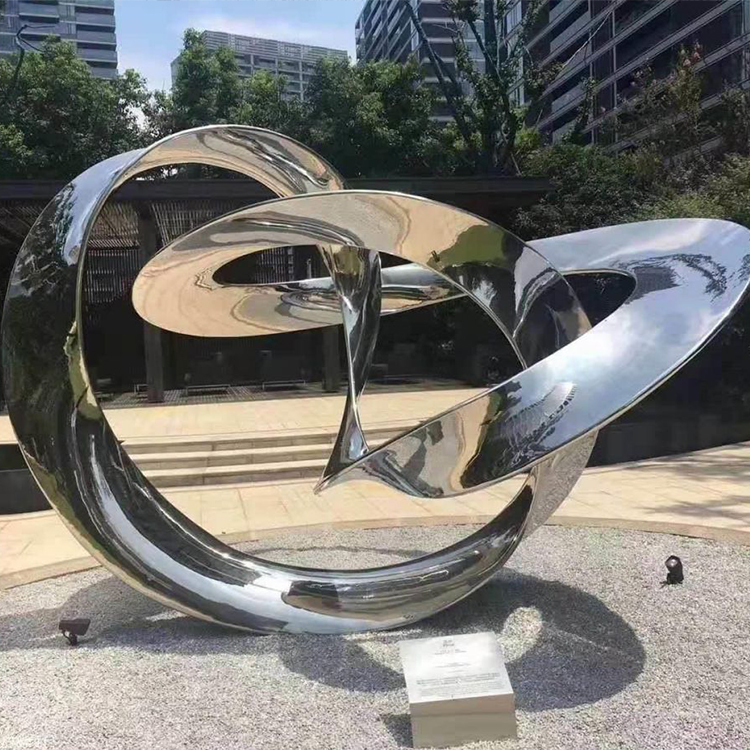 Large stainless steel water droplet sculpture sales office, outdoor garden, outdoor water landscape, water ripple decoration